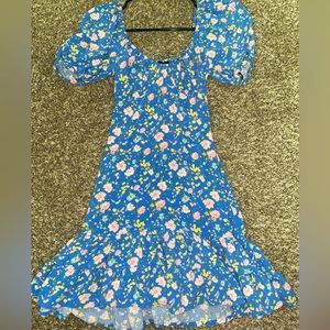 Forever 21 Flower Print Mini Spring/Summer Dress (Small)